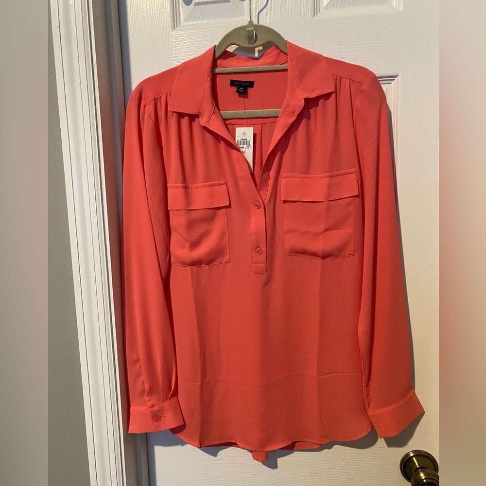 Women’s dress blouse salmon color
